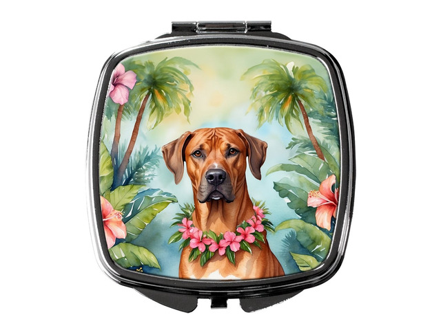 Rhodesian Ridgeback Luau Compact Mirror Decorative Travel Makeup Mirror for Women Girls Gifts Pocket Makeup Mirror Folding Handheld