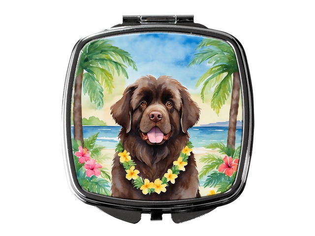 Newfoundland Luau Compact Mirror Decorative Travel Makeup Mirror for Women Girls Gifts Pocket Makeup Mirror Folding Handheld