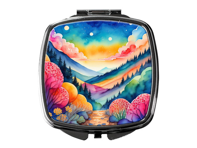 Colorful Brunia Compact Mirror Decorative Travel Makeup Mirror for Women Girls Gifts Pocket Makeup Mirror Folding Handheld
