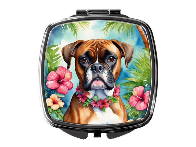 Boxer Luau Compact Mirror Decorative Travel Makeup Mirror for Women Girls Gifts Pocket Makeup Mirror Folding Handheld