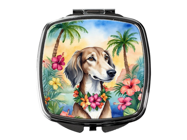 Saluki Luau Compact Mirror Decorative Travel Makeup Mirror for Women Girls Gifts Pocket Makeup Mirror Folding Handheld