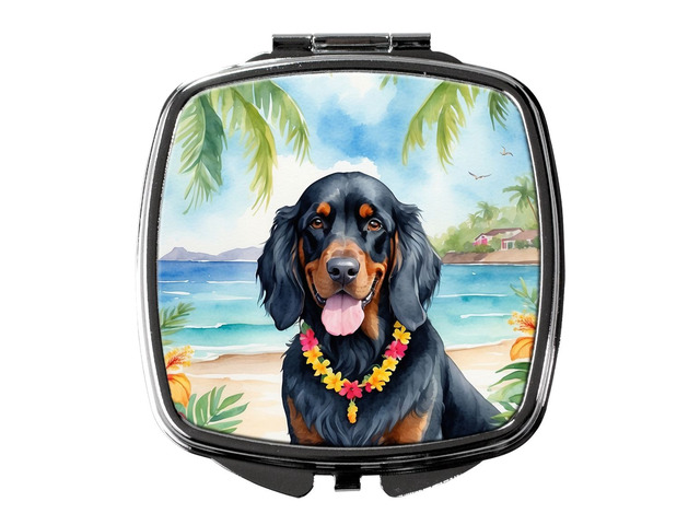 Gordon Setter Luau Compact Mirror Decorative Travel Makeup Mirror for Women Girls Gifts Pocket Makeup Mirror Folding Handheld