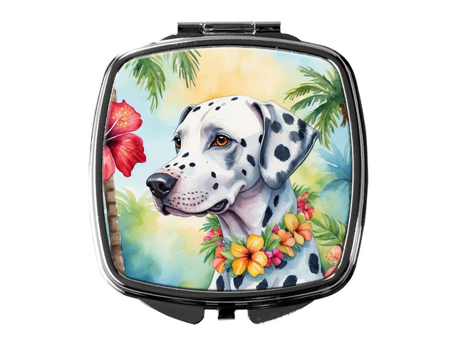 Dalmatian Luau Compact Mirror Decorative Travel Makeup Mirror for Women Girls Gifts Pocket Makeup Mirror Folding Handheld