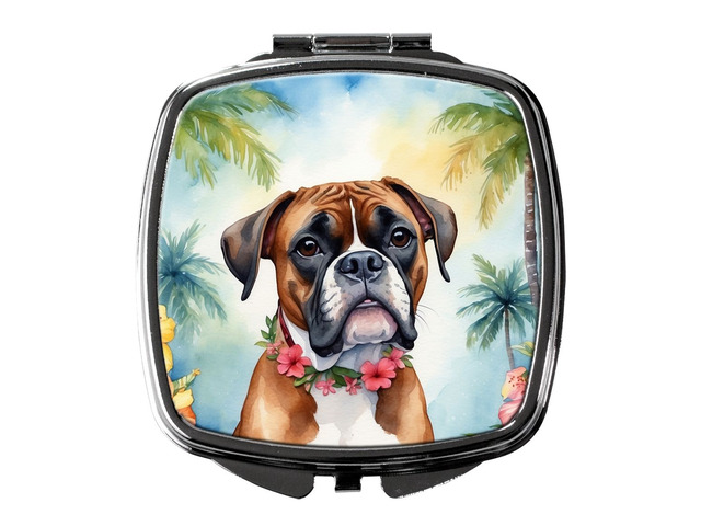 Boxer Luau Compact Mirror Decorative Travel Makeup Mirror for Women Girls Gifts Pocket Makeup Mirror Folding Handheld