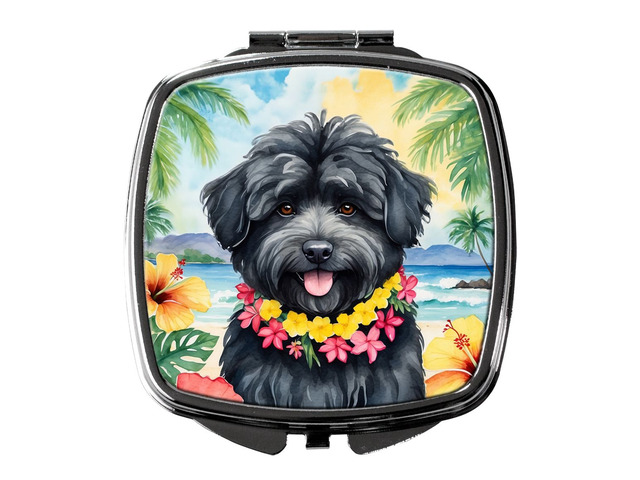 Puli Luau Compact Mirror Decorative Travel Makeup Mirror for Women Girls Gifts Pocket Makeup Mirror Folding Handheld