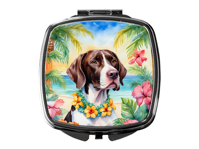 Pointer Luau Compact Mirror Decorative Travel Makeup Mirror for Women Girls Gifts Pocket Makeup Mirror Folding Handheld