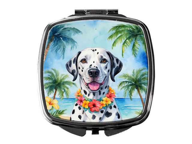 Dalmatian Luau Compact Mirror Decorative Travel Makeup Mirror for Women Girls Gifts Pocket Makeup Mirror Folding Handheld