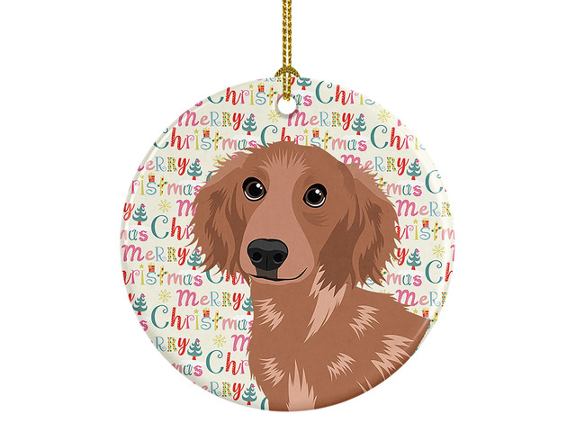 Chihuahua Red #2 Christmas Ceramic Ornament Christmas Tree Hanging Decorations for Home Christmas Holiday, Party, Gift, 3 in, Multicolor