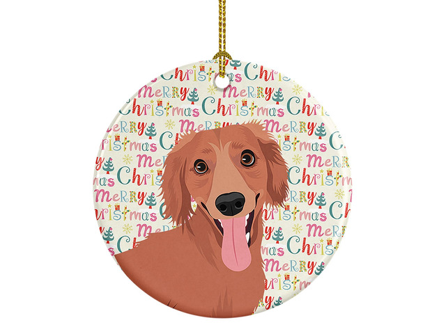 Chihuahua Red #1 Christmas Ceramic Ornament Christmas Tree Hanging Decorations for Home Christmas Holiday, Party, Gift, 3 in, Multicolor