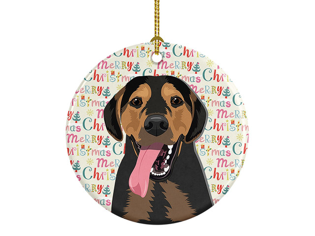 Rottweiler Black and Tan #4 Christmas Ceramic Ornament Christmas Tree Hanging Decorations for Home Christmas Holiday, Party, Gift, 3 in, Multicolor
