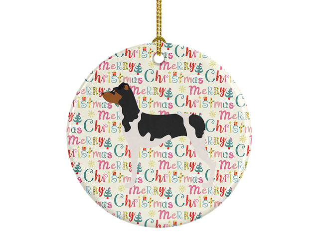 Brazilian Terrier Merry Christmas Ceramic Ornament Christmas Tree Hanging Decorations for Home Christmas Holiday, Party, Gift, 3 in, Multicolor