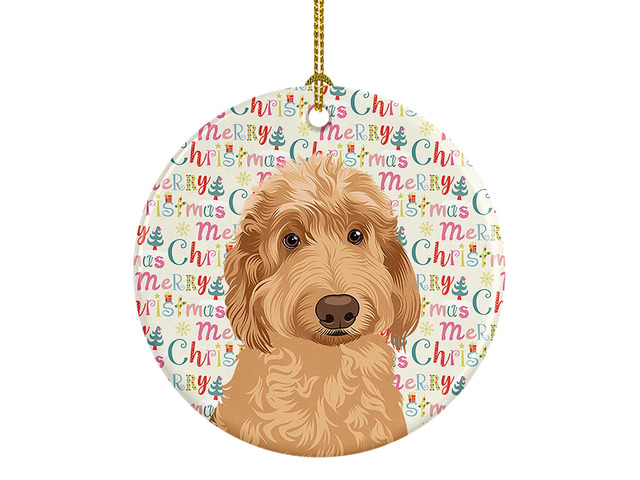 Doodle Liver #1 Christmas Ceramic Ornament Christmas Tree Hanging Decorations for Home Christmas Holiday, Party, Gift, 3 in, Multicolor
