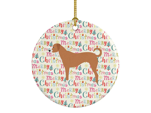 Australian Pinscher Merry Christmas Ceramic Ornament Christmas Tree Hanging Decorations for Home Christmas Holiday, Party, Gift, 3 in, Multicolor