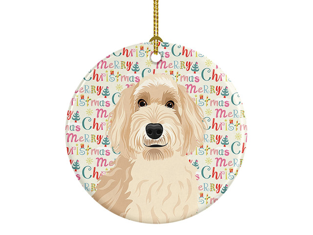 Doodle Fawn #2 Christmas Ceramic Ornament Christmas Tree Hanging Decorations for Home Christmas Holiday, Party, Gift, 3 in, Multicolor