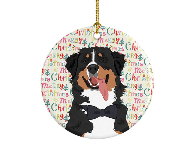 Bernese Mountain Dog #1 Christmas Ceramic Ornament Christmas Tree Hanging Decorations for Home Christmas Holiday, Party, Gift, 3 in, Multicolor