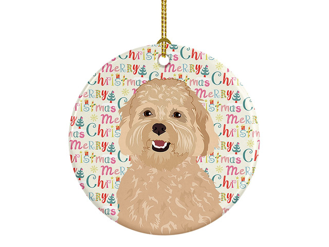 Doodle Fawn #1 Christmas Ceramic Ornament Christmas Tree Hanging Decorations for Home Christmas Holiday, Party, Gift, 3 in, Multicolor