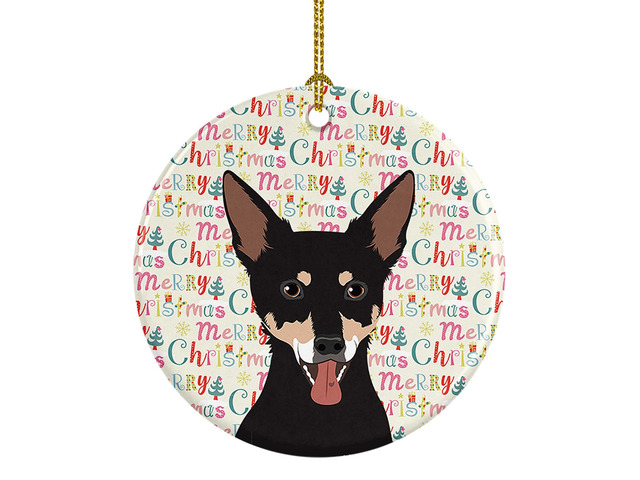 Chihuahua Tricolor #1 Christmas Ceramic Ornament Christmas Tree Hanging Decorations for Home Christmas Holiday, Party, Gift, 3 in, Multicolor
