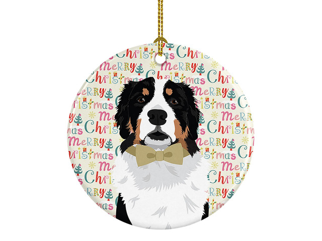 Bernese Mountain Dog #2 Christmas Ceramic Ornament Christmas Tree Hanging Decorations for Home Christmas Holiday, Party, Gift, 3 in, Multicolor