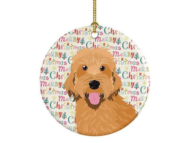 Doodle Liver #4 Christmas Ceramic Ornament Christmas Tree Hanging Decorations for Home Christmas Holiday, Party, Gift, 3 in, Multicolor