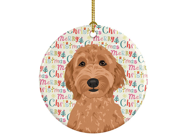 Doodle Liver #3 Christmas Ceramic Ornament Christmas Tree Hanging Decorations for Home Christmas Holiday, Party, Gift, 3 in, Multicolor