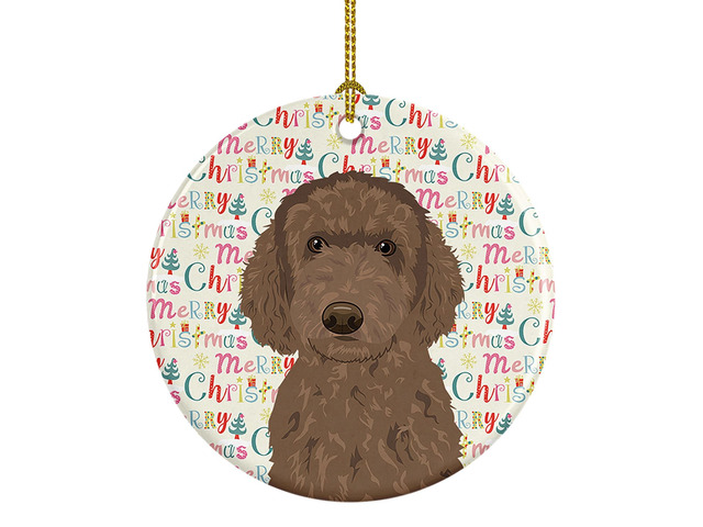 Doodle Chocolate #2 Christmas Ceramic Ornament Christmas Tree Hanging Decorations for Home Christmas Holiday, Party, Gift, 3 in, Multicolor