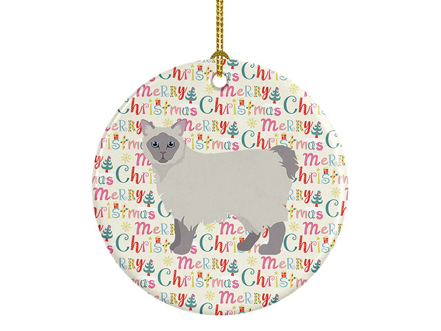 Owyhee Bob #1 Cat Christmas Ceramic Ornament Christmas Tree Hanging Decorations for Home Christmas Holiday, Party, Gift, 3 in, Multicolor