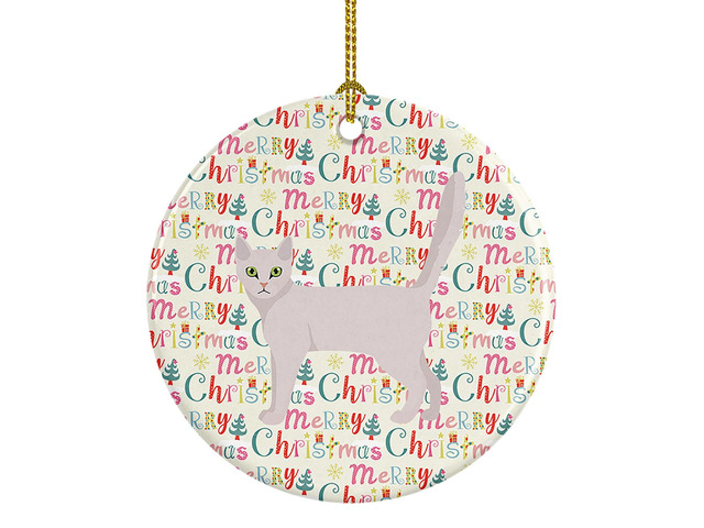 Burmilla Cat Christmas Ceramic Ornament Christmas Tree Hanging Decorations for Home Christmas Holiday, Party, Gift, 3 in, Multicolor