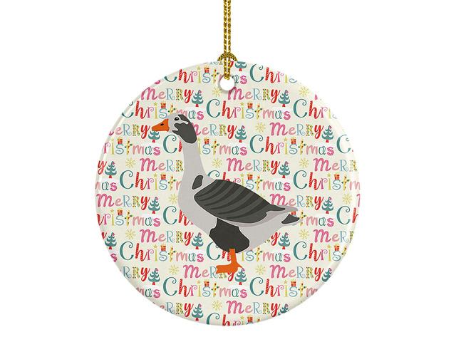 West of England Goose Christmas Ceramic Ornament Christmas Tree Hanging Decorations for Home Christmas Holiday, Party, Gift, 3 in, Multicolor