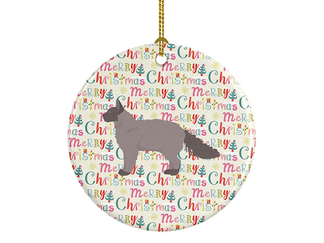 La Perm #3 Cat Christmas Ceramic Ornament Christmas Tree Hanging Decorations for Home Christmas Holiday, Party, Gift, 3 in, Multicolor