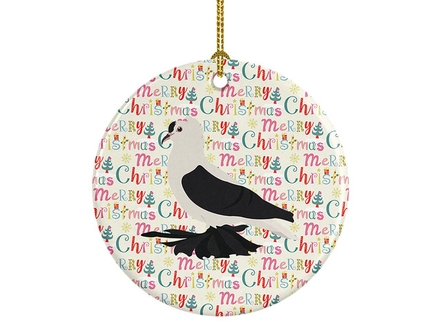 Saxon Fairy Swallow Pigeon Christmas Ceramic Ornament Christmas Tree Hanging Decorations for Home Christmas Holiday, Party, Gift, 3 in, Multicolor