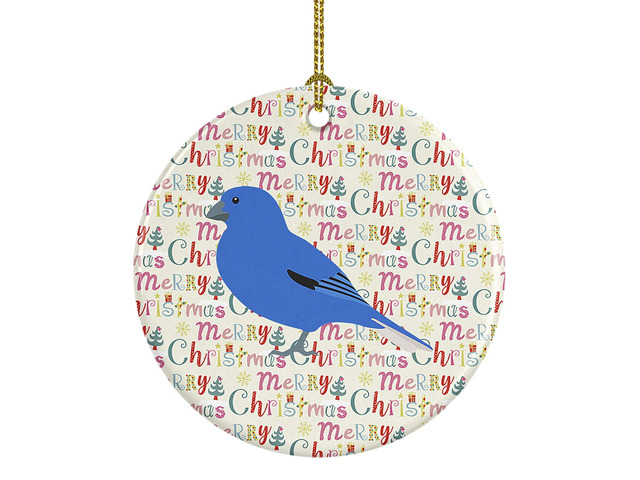 Bunting Christmas Ceramic Ornament Christmas Tree Hanging Decorations for Home Christmas Holiday, Party, Gift, 3 in, Multicolor