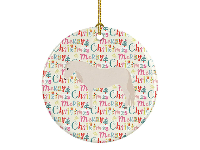 Paso Fino Horse Christmas Ceramic Ornament Christmas Tree Hanging Decorations for Home Christmas Holiday, Party, Gift, 3 in, Multicolor