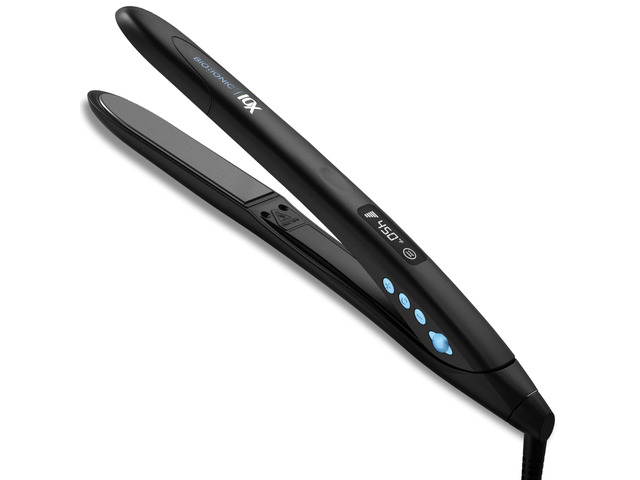 Bio Ionic 10X Styling Iron, Hair Straightener with 1' Sonic Vibrating Plates, Flat Iron with Ion Generating Mineral Complex, Versatile Syler for...