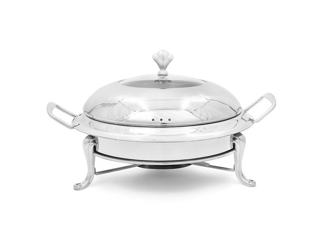 SOGA Stainless Steel Round Buffet Chafing Dish Cater Food Warmer Chafer with Glass Top Lid