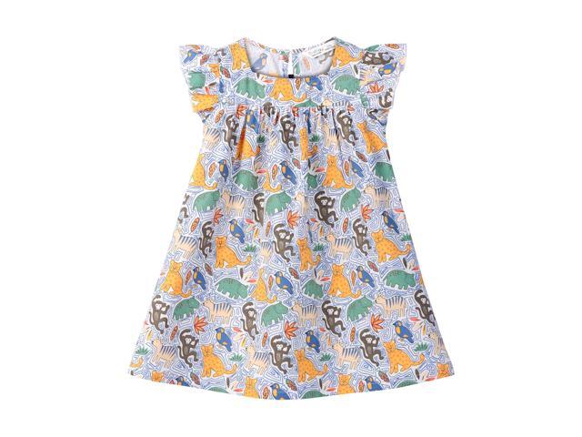 Beebay Animal Print Ruffle Dress Multi - Col - 6-12 Months