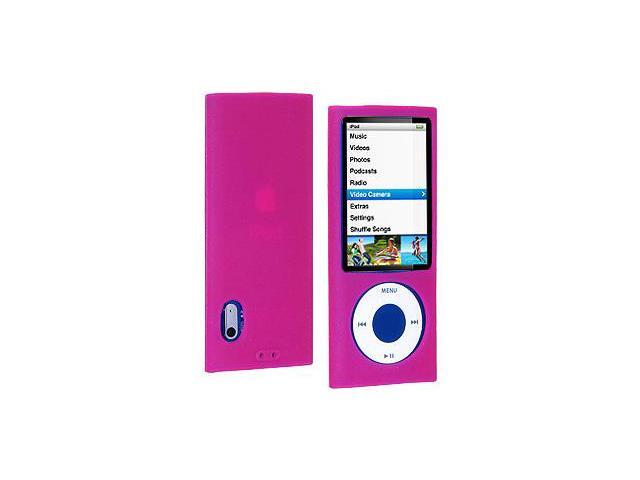 Amzer Silicone Skin Jelly Case - Hot Pink For iPod Nano 5th Gen
