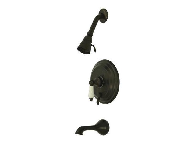 Photos - Other sanitary accessories Kingston Brass RESTORATION TUB/SHOWER FAUCET W/PORCELAIN LEVER HANDLE-Oil Rubbed Bronze F 