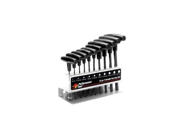 Performance W80275 10-Piece Metric T-Handle Hex Key Set