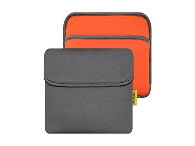 Amzer 8 inch Reversible Neoprene Horizontal Sleeve with Pocket - Slate Grey/ Burnt Orange