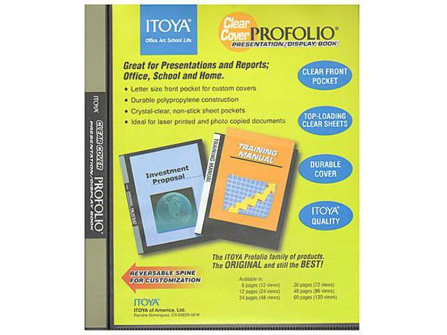 Itoya Clear Cover Portfolio Presentation Books - 60 Pages - 120 Views