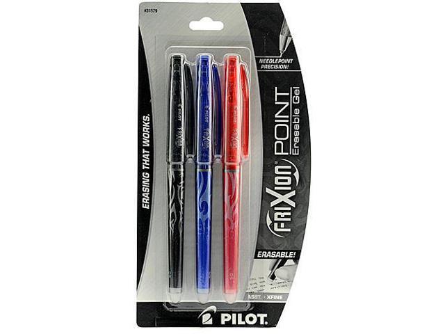 Frixion Extra Fine Point Erasable Gel Pens 3/Pkg-Black/Blue/Red