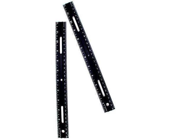 Acme Plastic Ruler Recycled 12'L Inch/Metric Black 41015