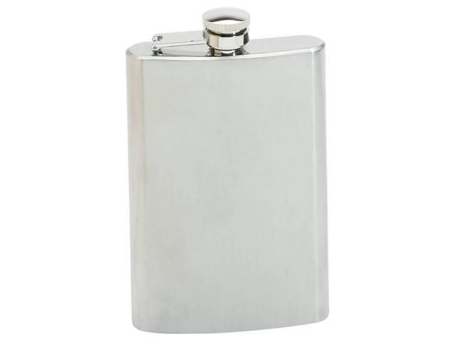 Maxam Stainless Steel 8oz Hip Flask with screw down cap KTFLASK8