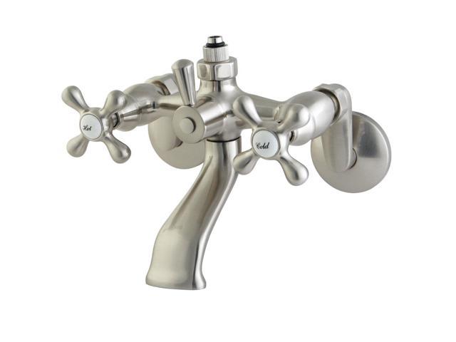 Photos - Tap Kingston Brass CC2668 Vintage Wall Mount Tub Faucet with Riser Adapter, Sa 