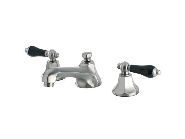 Kingston Brass KS4468PKL Metropolitan Onyx Widespread Lavatory Faucet With Black