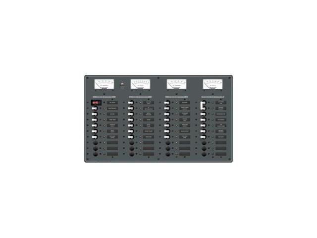 Blue Sea 8095 AC Main +8 Positions / DC Main +29 Positions Toggle Circuit Breaker Panel (White Switches)