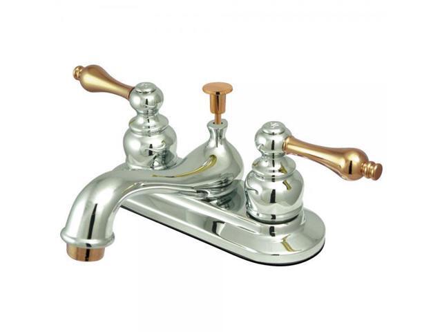 Kingston Brass KB604AL Two Handle 4' Centerset Lavatory Faucet with Retail Pop-u