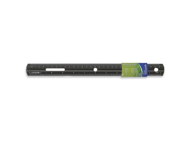 Acme Plastic Ruler Recycled 12'L Inch/Metric Black 41015