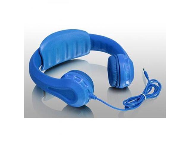 Aluratek AKH01FB Volume-Limiting Wired Foam Headphones - Blue