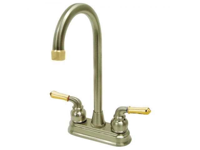 Kingston Brass KB499 Two Handle 4' Centerset High-Arch Bar Faucet